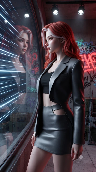 score_9, masterpiece, best quality, ultra-detailed, high-budget anime keyframe, editorial fashion photography, tasteful artistic composition, realistic cosplay photography, Caucasian woman, strictly human ears. close-up cowboy shot from the waist and