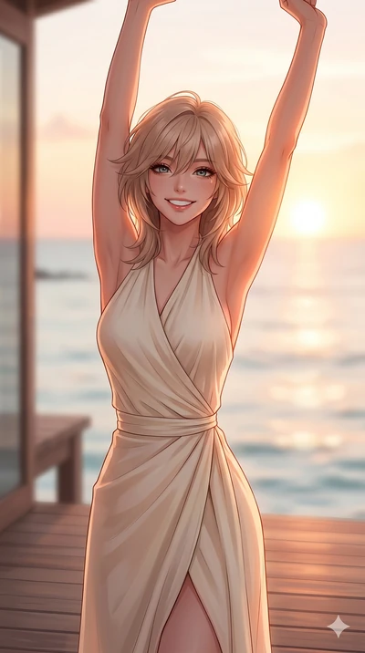 score_9, masterpiece, best quality, ultra-detailed, high-budget anime keyframe, editorial fashion photography, tasteful artistic composition, Japanese woman. cowboy shot from the thighs up, character and outfit filling the frame for maximum editorial