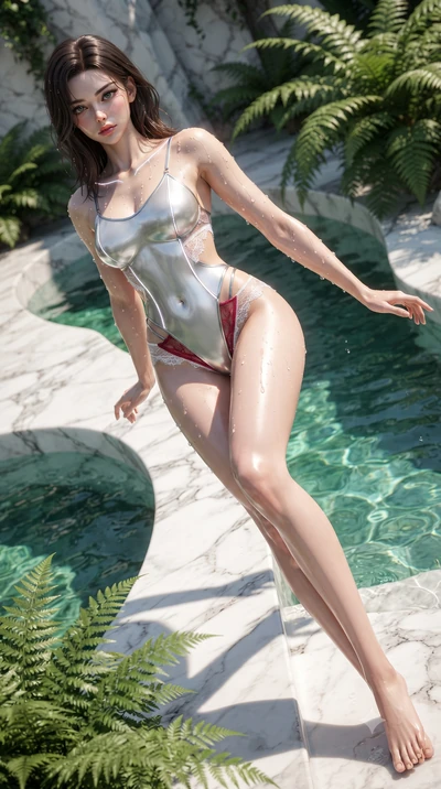 score_9, masterpiece, best quality, ultra-detailed, high-budget anime keyframe, editorial fashion photography, tasteful artistic composition, Korean woman. low angle full-body shot from head to toe showing her feet, filling the entire 9:16 vertical f