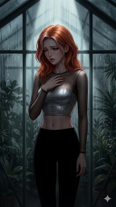 score_9, masterpiece, best quality, ultra-detailed, high-budget anime keyframe, editorial fashion photography, tasteful artistic composition, Caucasian woman, strictly human ears. cowboy shot from the thighs up, character and outfit filling the frame