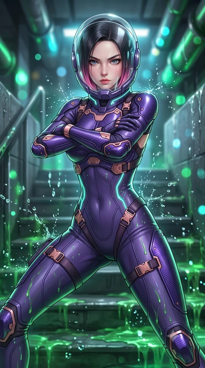 score_9, masterpiece, best quality, ultra-detailed, high-budget anime keyframe, semi-realistic 3D game render, editorial fashion photography, tasteful artistic composition, Korean woman. close-up cowboy shot from the waist and thighs up, the characte