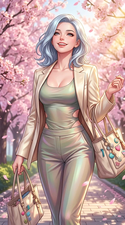 score_9, masterpiece, best quality, ultra-detailed, high-budget anime keyframe, editorial fashion photography, tasteful artistic composition, Korean woman. close-up cowboy shot from the waist and thighs up, the character dominates the composition, fi