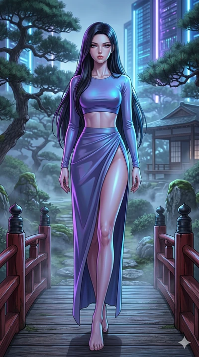 score_9, masterpiece, best quality, ultra-detailed, high-budget anime keyframe, editorial fashion photography, tasteful artistic composition, Korean woman. cowboy shot from the thighs up, character and outfit filling the frame for maximum editorial p