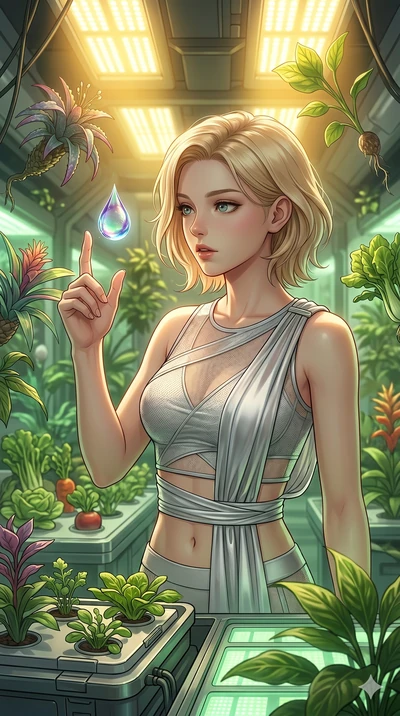 score_9, masterpiece, best quality, ultra-detailed, high-budget anime keyframe, editorial fashion photography, tasteful artistic composition, Caucasian woman, strictly human ears. Upper body close-up from the thighs up, character filling the screen f