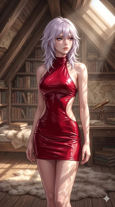 score_9, masterpiece, best quality, ultra-detailed, high-budget anime keyframe, editorial fashion photography, tasteful artistic composition, Japanese woman. cowboy shot from the thighs up, character and outfit filling the frame for maximum editorial