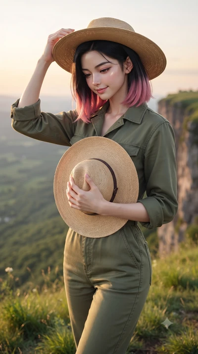 score_9, masterpiece, best quality, ultra-detailed, high-budget anime keyframe, editorial fashion photography, tasteful artistic composition, Korean woman woman. close-up cowboy shot from the waist and thighs up, the character dominates the compositi