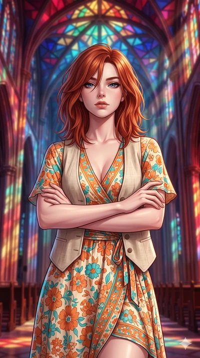 score_9, masterpiece, best quality, ultra-detailed, high-budget anime keyframe, editorial fashion photography, tasteful artistic composition, Korean woman. close-up cowboy shot from the waist and thighs up, the character dominates the composition, fi