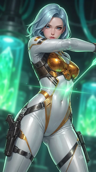 score_9, masterpiece, best quality, ultra-detailed, high-budget anime keyframe, editorial fashion photography, tasteful artistic composition, Korean woman. close-up cowboy shot from the waist and thighs up, the character dominates the composition, fi