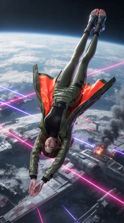 score_9, masterpiece, best quality, ultra-detailed, high-budget anime keyframe, editorial fashion photography, tasteful artistic composition, realistic cosplay photography, Korean woman. low angle full-body shot from head to toe showing her feet, fil