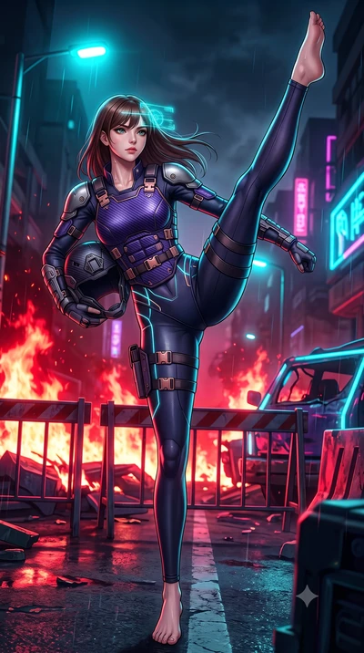 score_9, masterpiece, best quality, ultra-detailed, high-budget anime keyframe, semi-realistic 3D game render, editorial fashion photography, tasteful artistic composition, Korean woman. low angle full-body shot from head to toe showing her feet, fil