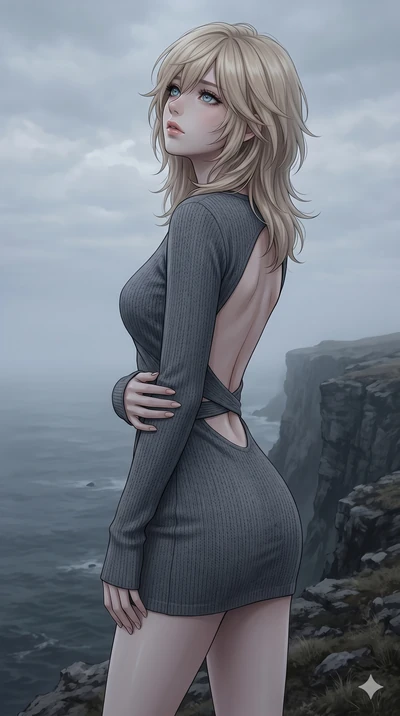 score_9, masterpiece, best quality, ultra-detailed, high-budget anime keyframe, editorial fashion photography, tasteful artistic composition, Japanese woman. cowboy shot from the thighs up, character and outfit filling the frame for maximum editorial