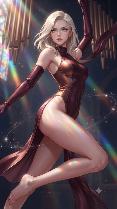 score_9, masterpiece, best quality, ultra-detailed, high-budget anime keyframe, editorial fashion photography, tasteful artistic composition, Caucasian woman. close-up cowboy shot from the waist and thighs up, the character dominates the composition,