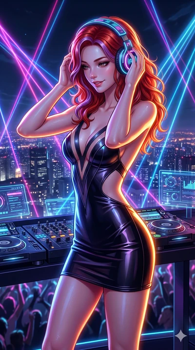 score_9, masterpiece, best quality, ultra-detailed, high-budget anime keyframe, semi-realistic 3D game render, Caucasian woman, strictly human ears. Upper body close-up from the thighs up, character filling the screen for maximum presence. She is adj