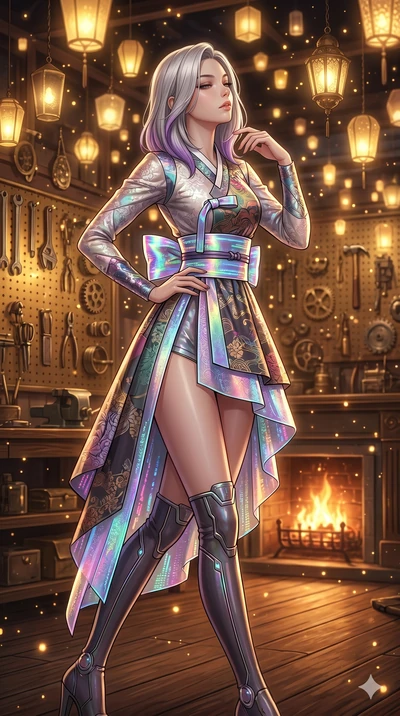 score_9, masterpiece, best quality, ultra-detailed, high-budget anime keyframe, editorial fashion photography, tasteful artistic composition, Caucasian woman, strictly human ears. cowboy shot from the thighs up, character and outfit filling the frame