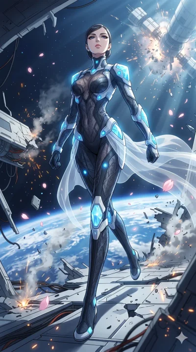 score_9, masterpiece, best quality, ultra-detailed, High-budget Anime Keyframe, vibrant colors, fluid line-art, expressive lighting, cinematic composition, Ufotable-style visual effects, top-tier animation quality, Japanese woman with delicate and el