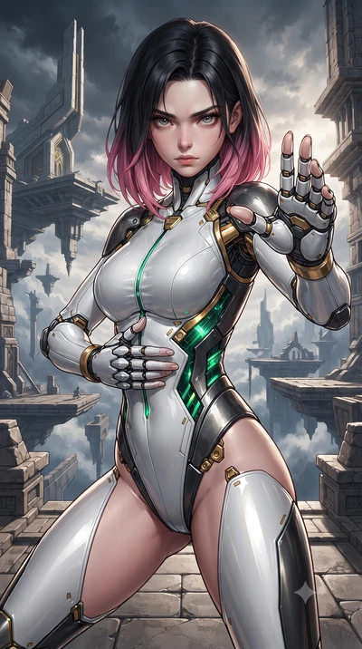 score_9, masterpiece, best quality, ultra-detailed, high-budget anime keyframe, editorial fashion photography, tasteful artistic composition, Korean woman. close-up cowboy shot from the waist and thighs up, the character dominates the composition, fi