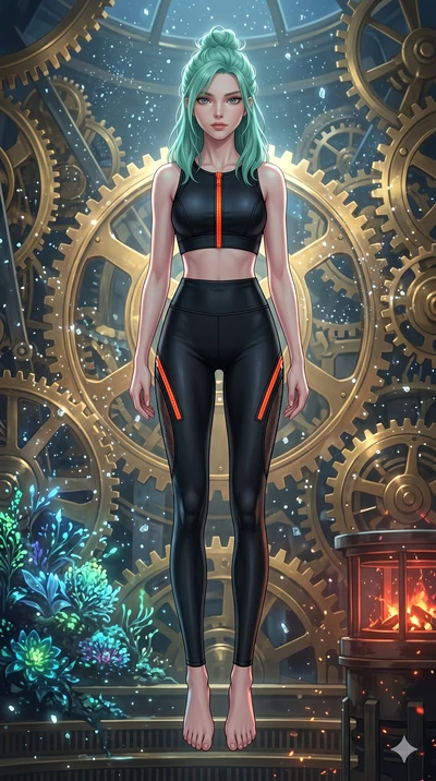 score_9, masterpiece, best quality, ultra-detailed, high-budget anime keyframe, editorial fashion photography, tasteful artistic composition, Japanese woman. low angle full-body shot from head to toe showing her feet, filling the entire 9:16 vertical