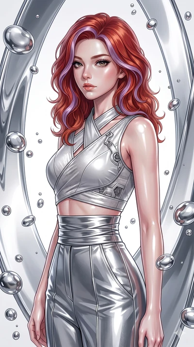 score_9, masterpiece, best quality, ultra-detailed, high-budget anime keyframe, editorial fashion photography, tasteful artistic composition, Caucasian woman, strictly human ears. Upper body close-up from the thighs up, character filling the screen f