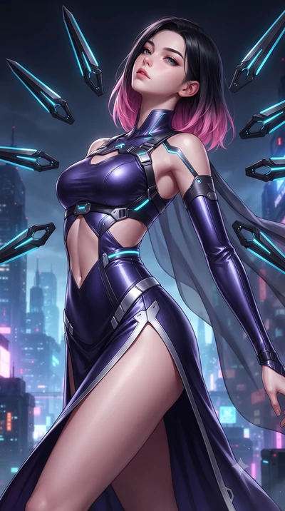 score_9, masterpiece, best quality, ultra-detailed, high-budget anime keyframe, editorial fashion photography, tasteful artistic composition, Korean woman. close-up cowboy shot from the waist and thighs up, the character dominates the composition, fi