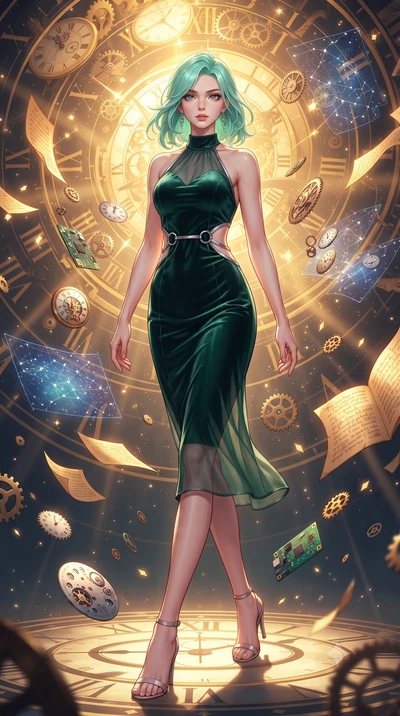 score_9, masterpiece, best quality, ultra-detailed, high-budget anime keyframe, editorial fashion photography, tasteful artistic composition, Japanese woman. low angle full-body shot from head to toe showing her feet, filling the entire 9:16 vertical