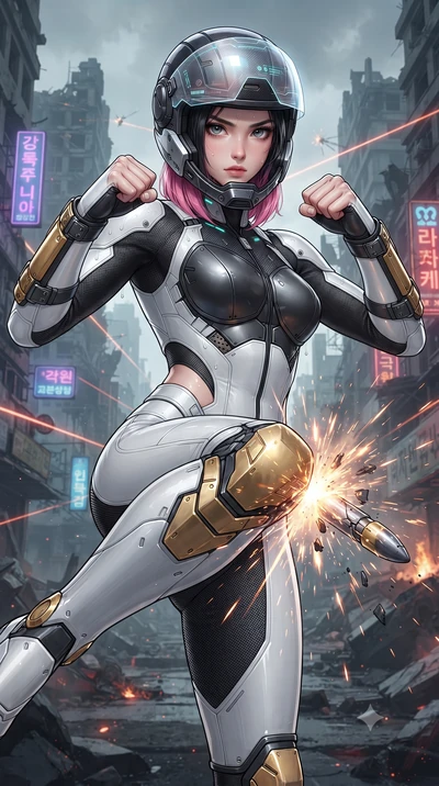 score_9, masterpiece, best quality, ultra-detailed, high-budget anime keyframe, editorial fashion photography, tasteful artistic composition, Korean woman. close-up cowboy shot from the waist and thighs up, the character dominates the composition, fi