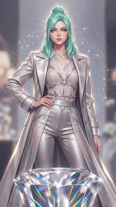score_9, masterpiece, best quality, ultra-detailed, high-budget anime keyframe, editorial fashion photography, tasteful artistic composition, Japanese woman. close-up cowboy shot from the waist and thighs up, the character dominates the composition, 