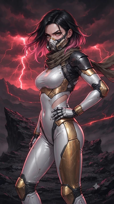 score_9, masterpiece, best quality, ultra-detailed, high-budget anime keyframe, editorial fashion photography, tasteful artistic composition, Korean woman. close-up cowboy shot from the waist and thighs up, the character dominates the composition, fi
