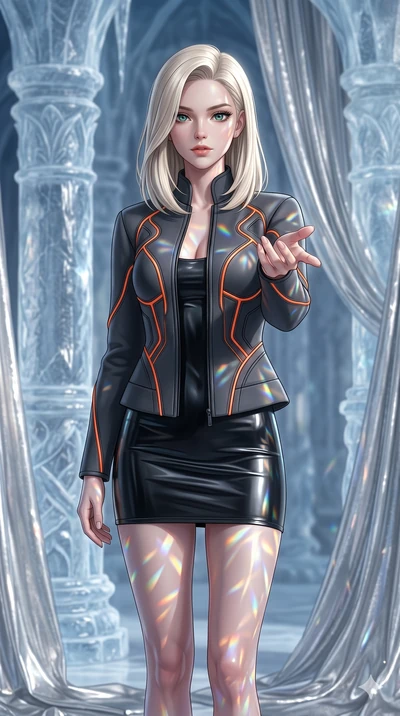 score_9, masterpiece, best quality, ultra-detailed, high-budget anime keyframe, editorial fashion photography, tasteful artistic composition, Caucasian woman, strictly human ears. cowboy shot from the thighs up, character and outfit filling the frame
