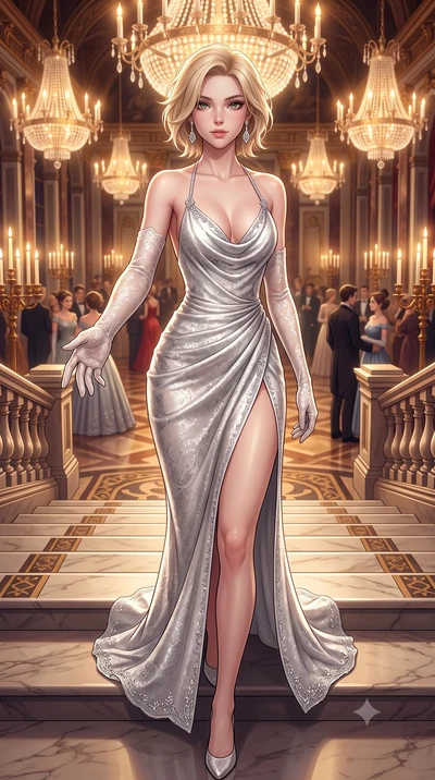 score_9, masterpiece, best quality, ultra-detailed, high-budget anime keyframe, semi-realistic 3D game render, editorial fashion photography, tasteful artistic composition, Caucasian woman. close-up cowboy shot from the waist and thighs up, the chara