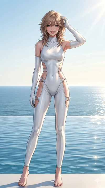 score_9, masterpiece, best quality, ultra-detailed, high-budget anime keyframe, editorial fashion photography, tasteful artistic composition, Japanese woman. cowboy shot from the thighs up, character and outfit filling the frame for maximum editorial