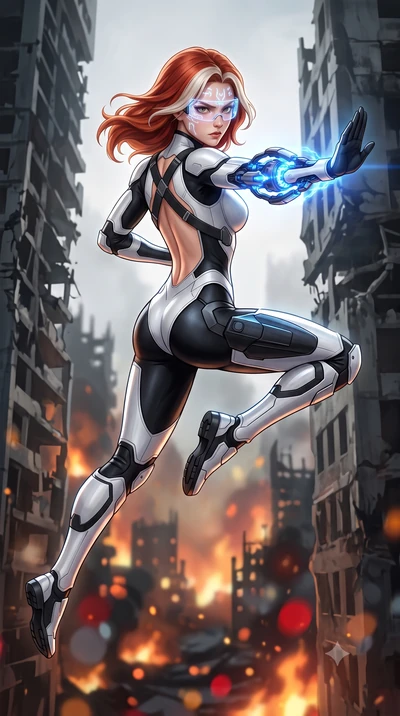 score_9, masterpiece, best quality, ultra-detailed, high-budget anime keyframe, semi-realistic 3D game render, editorial fashion photography, tasteful artistic composition, Caucasian woman. close-up cowboy shot from the waist and thighs up, the chara