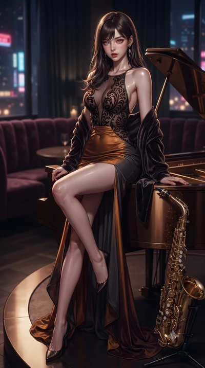score_9, masterpiece, best quality, ultra-detailed, high-budget anime keyframe, editorial fashion photography, tasteful artistic composition, Korean woman. low angle full-body shot from head to toe showing her feet, filling the entire 9:16 vertical f