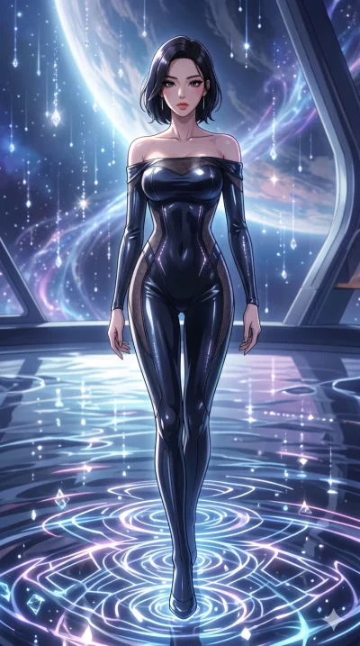 score_9, masterpiece, best quality, ultra-detailed, High-budget Anime Keyframe, vibrant colors, fluid line-art, expressive lighting, cinematic composition, Ufotable-style visual effects, top-tier animation quality, Korean woman with idol-like refined