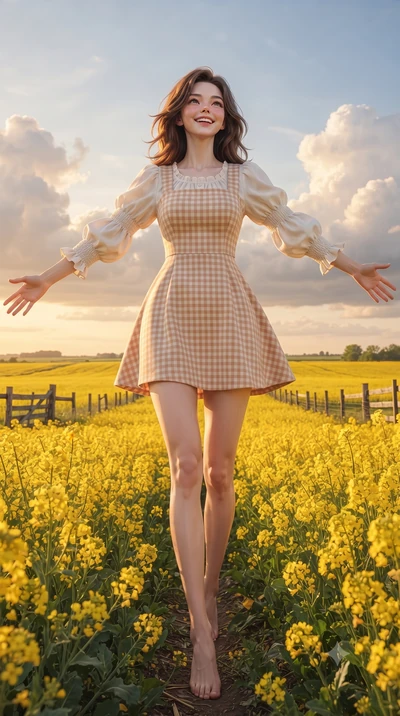 score_9, masterpiece, best quality, ultra-detailed, high-budget anime keyframe, editorial fashion photography, tasteful artistic composition, Korean woman. low angle full-body shot from head to toe showing her feet, filling the entire 9:16 vertical f