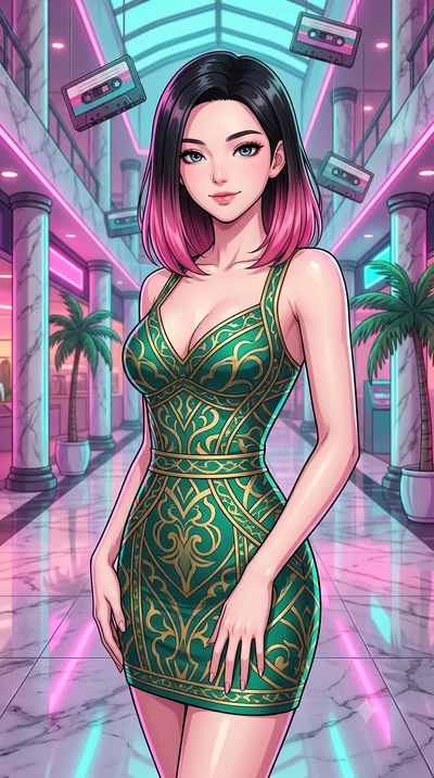 score_9, masterpiece, best quality, ultra-detailed, high-budget anime keyframe, editorial fashion photography, tasteful artistic composition, gorgeous anime illustration, with clean line-art, distinct ink outlines, and high-contrast stereoscopic dept