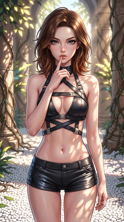 score_9, masterpiece, best quality, ultra-detailed, high-budget anime keyframe, editorial fashion photography, tasteful artistic composition, Korean woman. close-up cowboy shot from the waist and thighs up, the character dominates the composition, fi