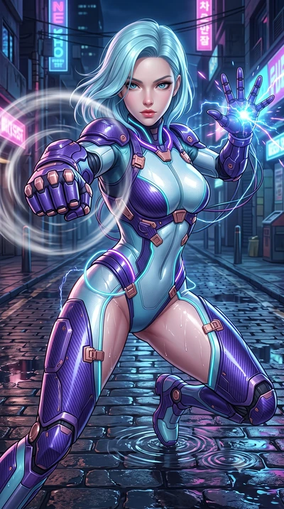 score_9, masterpiece, best quality, ultra-detailed, high-budget anime keyframe, semi-realistic 3D game render, editorial fashion photography, tasteful artistic composition, Korean woman. close-up cowboy shot from the waist and thighs up, the characte
