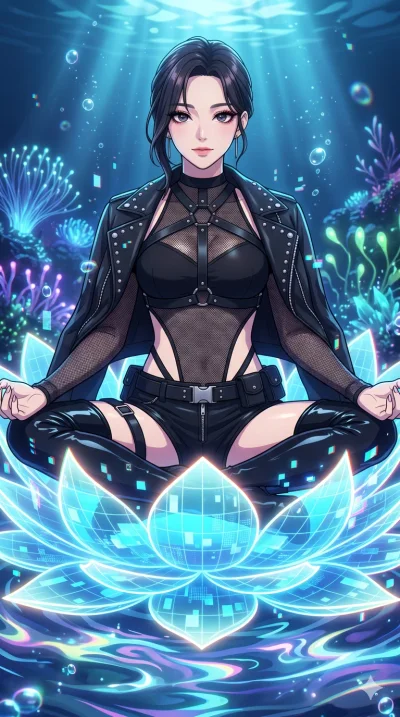 score_9, masterpiece, best quality, ultra-detailed, High-budget Anime Keyframe, vibrant colors, fluid line-art, expressive lighting, cinematic composition, Ufotable-style visual effects, top-tier animation quality, Korean woman with idol-like refined