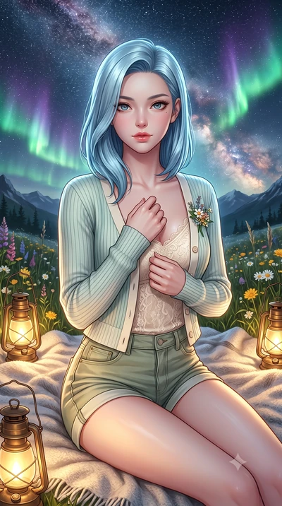 score_9, masterpiece, best quality, ultra-detailed, high-budget anime keyframe, semi-realistic 3D game render, editorial fashion photography, tasteful artistic composition, Korean woman. close-up cowboy shot from the waist and thighs up, the characte