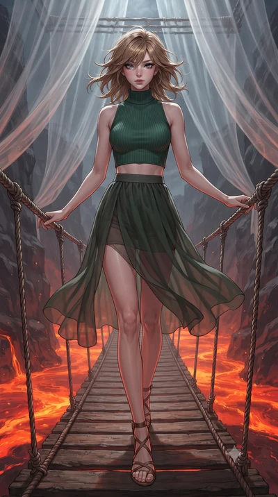 score_9, masterpiece, best quality, ultra-detailed, high-budget anime keyframe, editorial fashion photography, tasteful artistic composition, Korean woman. low angle full-body shot from head to toe showing her feet, filling the entire 9:16 vertical f