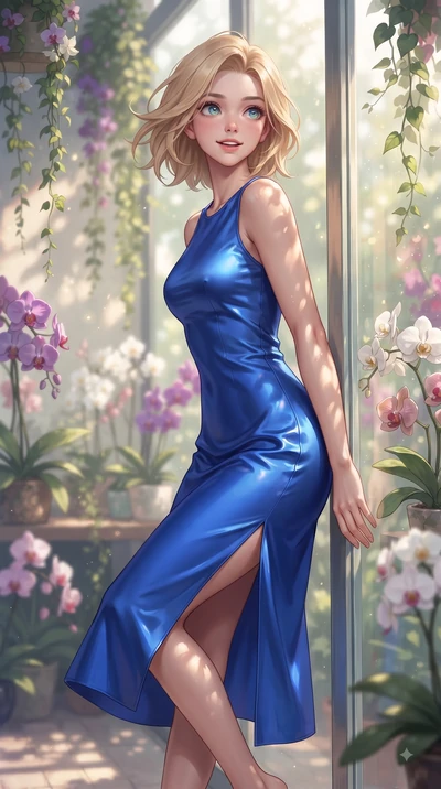 score_9, masterpiece, best quality, ultra-detailed, high-budget anime keyframe, editorial fashion photography, tasteful artistic composition, Caucasian woman. close-up cowboy shot from the waist and thighs up, the character dominates the composition,