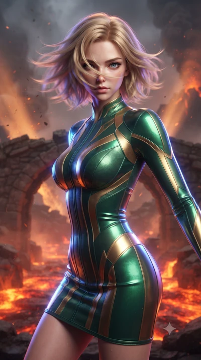 score_9, masterpiece, best quality, ultra-detailed, high-budget anime keyframe, editorial fashion photography, tasteful artistic composition, realistic cosplay photography, Caucasian woman, strictly human ears. close-up cowboy shot from the waist and