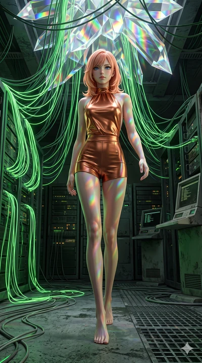 score_9, masterpiece, best quality, ultra-detailed, high-budget anime keyframe, editorial fashion photography, tasteful artistic composition, Japanese woman. low angle full-body shot from head to toe showing her feet, filling the entire 9:16 vertical