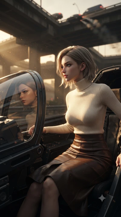 score_9, masterpiece, best quality, ultra-detailed, high-budget anime keyframe, editorial fashion photography, tasteful artistic composition, realistic cosplay photography, Caucasian woman, strictly human ears. close-up cowboy shot from the waist and