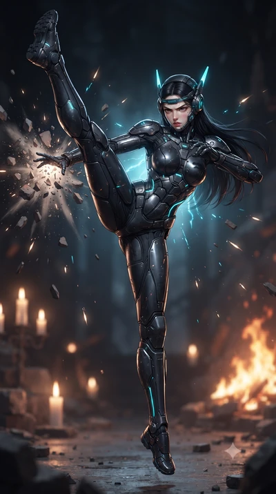 score_9, masterpiece, best quality, ultra-detailed, high-budget anime keyframe, editorial fashion photography, tasteful artistic composition, Korean woman. low angle full-body shot from head to toe showing her feet, filling the entire 9:16 vertical f