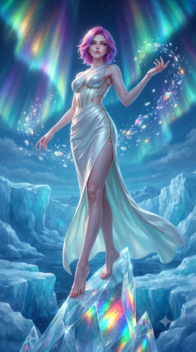 score_9, masterpiece, best quality, ultra-detailed, high-budget anime keyframe, editorial fashion photography, tasteful artistic composition, Caucasian woman. low angle full-body shot from head to toe showing her feet, filling the entire 9:16 vertica