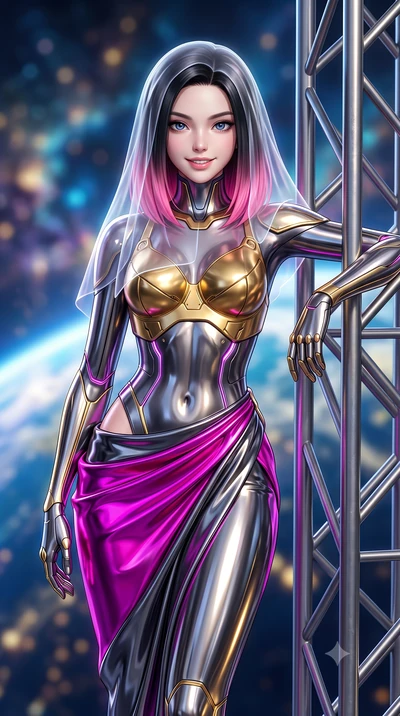 score_9, masterpiece, best quality, ultra-detailed, high-budget anime keyframe, semi-realistic 3D game render, editorial fashion photography, tasteful artistic composition, Korean woman. close-up cowboy shot from the waist and thighs up, the characte
