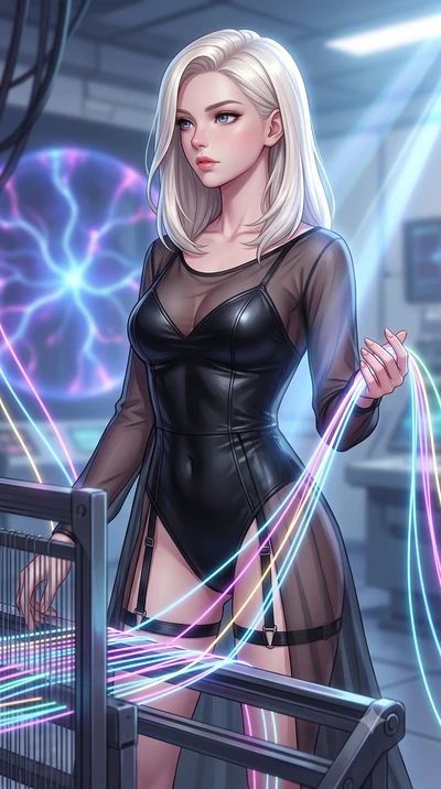 score_9, masterpiece, best quality, ultra-detailed, high-budget anime keyframe, editorial fashion photography, tasteful artistic composition, Caucasian woman. close-up cowboy shot from the waist and thighs up, the character dominates the composition,