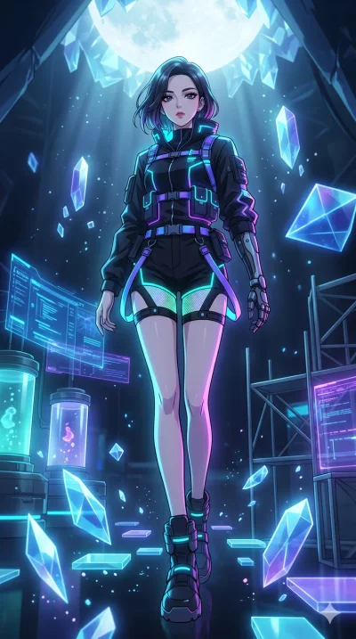 score_9, masterpiece, best quality, ultra-detailed, High-budget Anime Keyframe, vibrant colors, fluid line-art, expressive lighting, cinematic composition, Ufotable-style visual effects, top-tier animation quality, Korean woman with idol-like refined