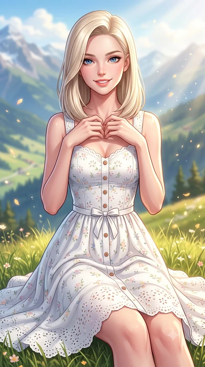 score_9, masterpiece, best quality, ultra-detailed, high-budget anime keyframe, semi-realistic 3D game render, editorial fashion photography, tasteful artistic composition, Caucasian woman. close-up cowboy shot from the waist and thighs up, the chara